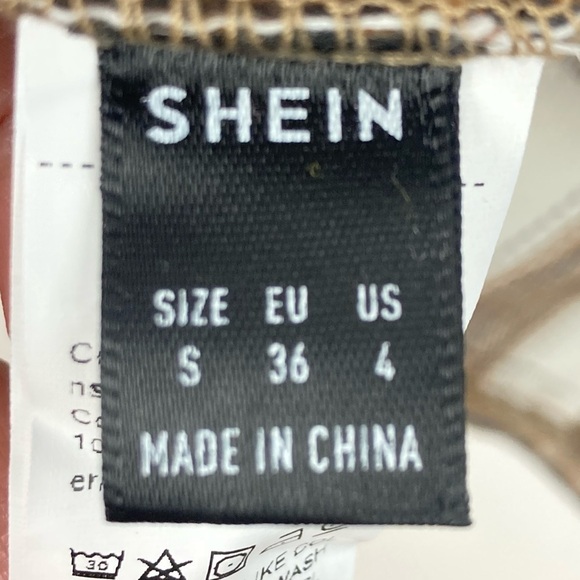 SHEIN Lune Plaid Drop Shoulder Coat Shacket Button Down Jacket - Size 4 - Picture 10 of 15